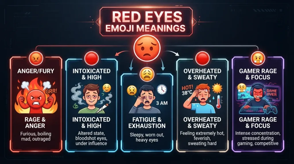 Different Meanings of Emoji Red Eyes