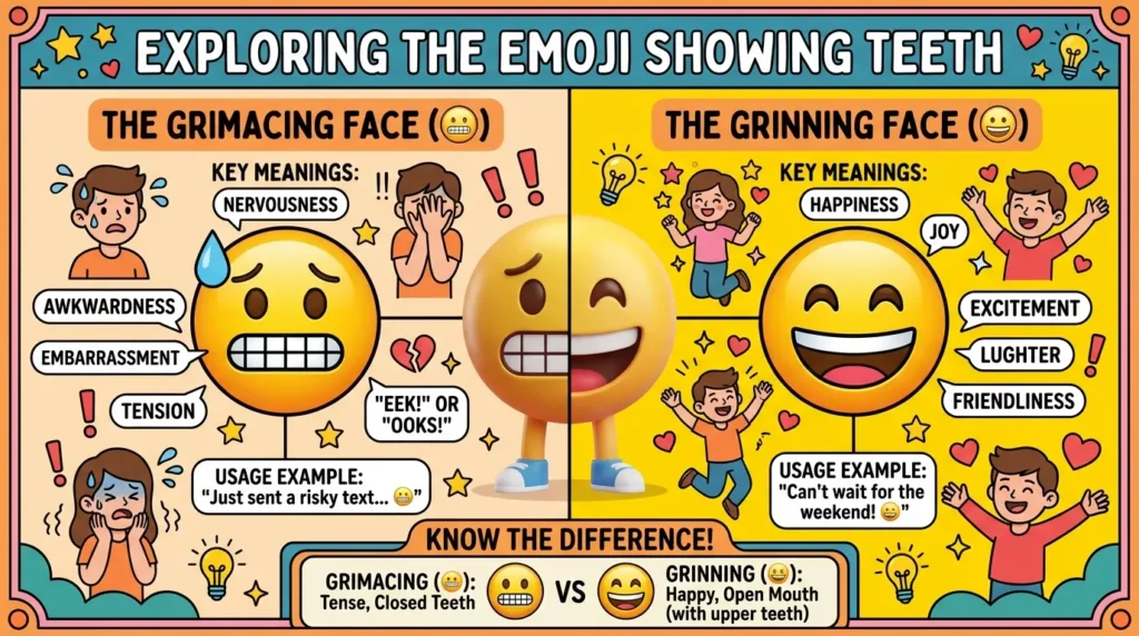 What Does Emoji Showing Teeth Mean?