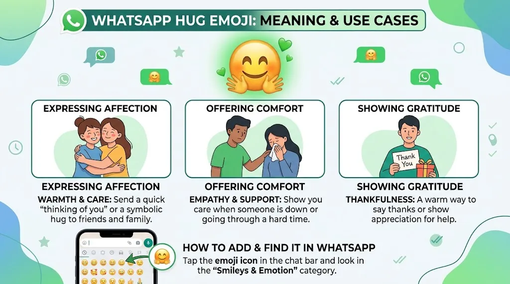 What Does Hug Emoji WhatsApp Mean?