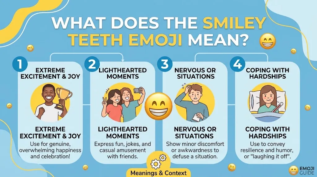 What Does Smiley Teeth Emoji Mean?
