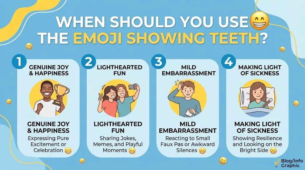 When Should You Use Emoji Showing Teeth?