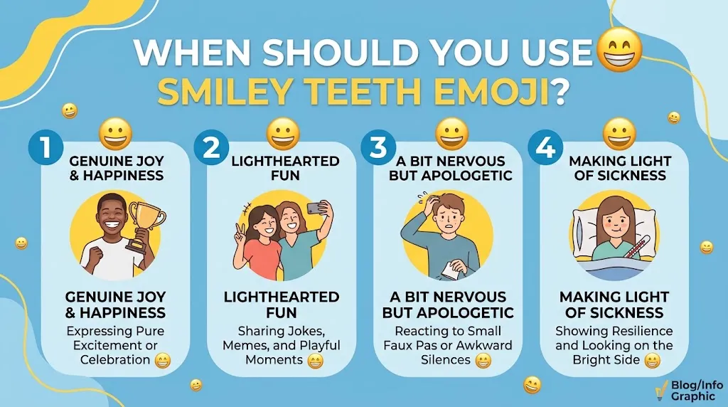 When Should You Use Smiley Teeth Emoji?