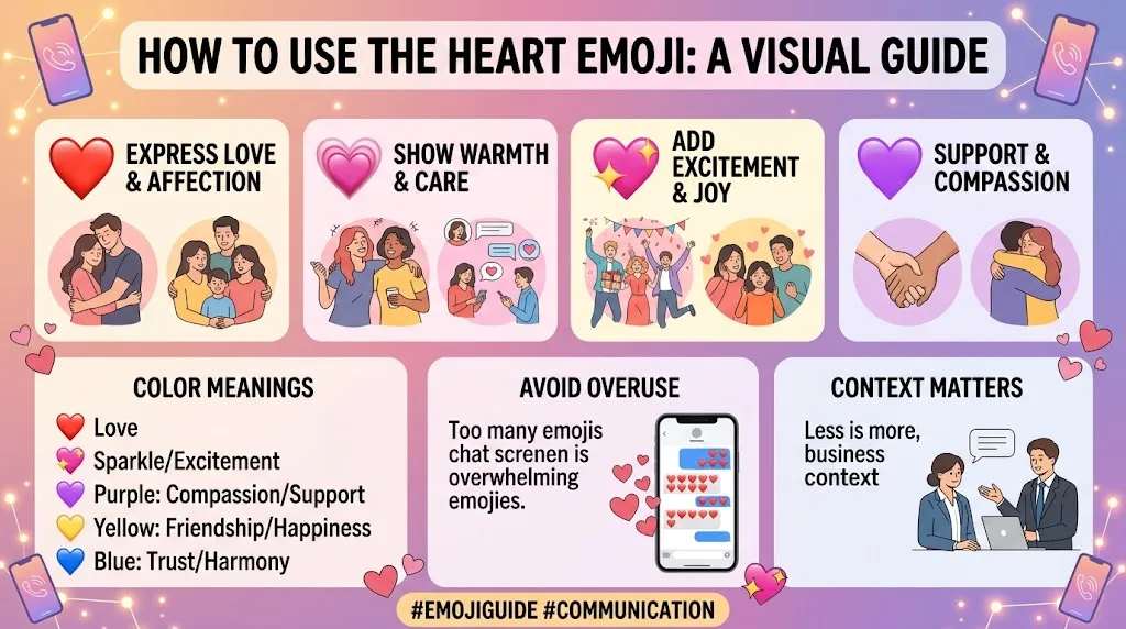 How to use heart emoji the right way