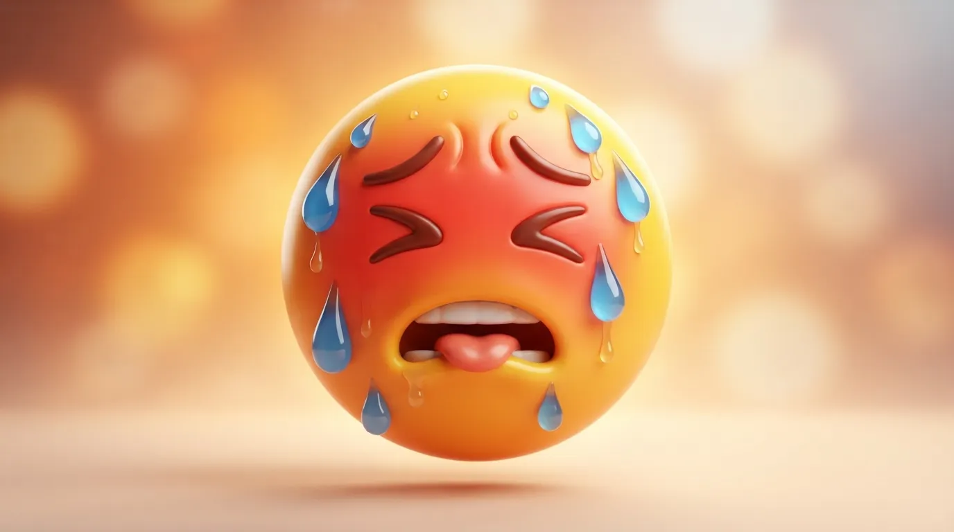 Hot Sweating Emoji